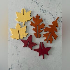 Longaberger Wooden 3D Autumn Leaves